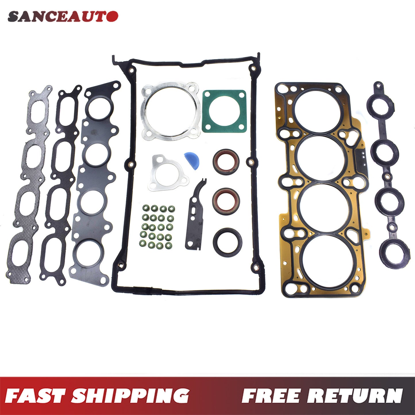 for Audi for VW 1.8T Turbo Engine Cylinder Head Gasket Set w/ Turbocharger 058198012 n