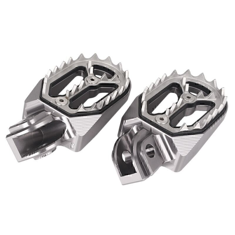 2x Gray Dirt Bike Foot Pegs Fit Husqvarna/ 85cc-530cc ALL 2005 2006 2007-2015