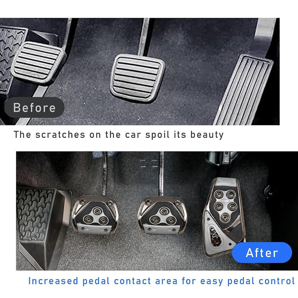 3xNon Slip Car Pedal Pads Manual Transmission Accelerator Brake Clutch Pad Cover