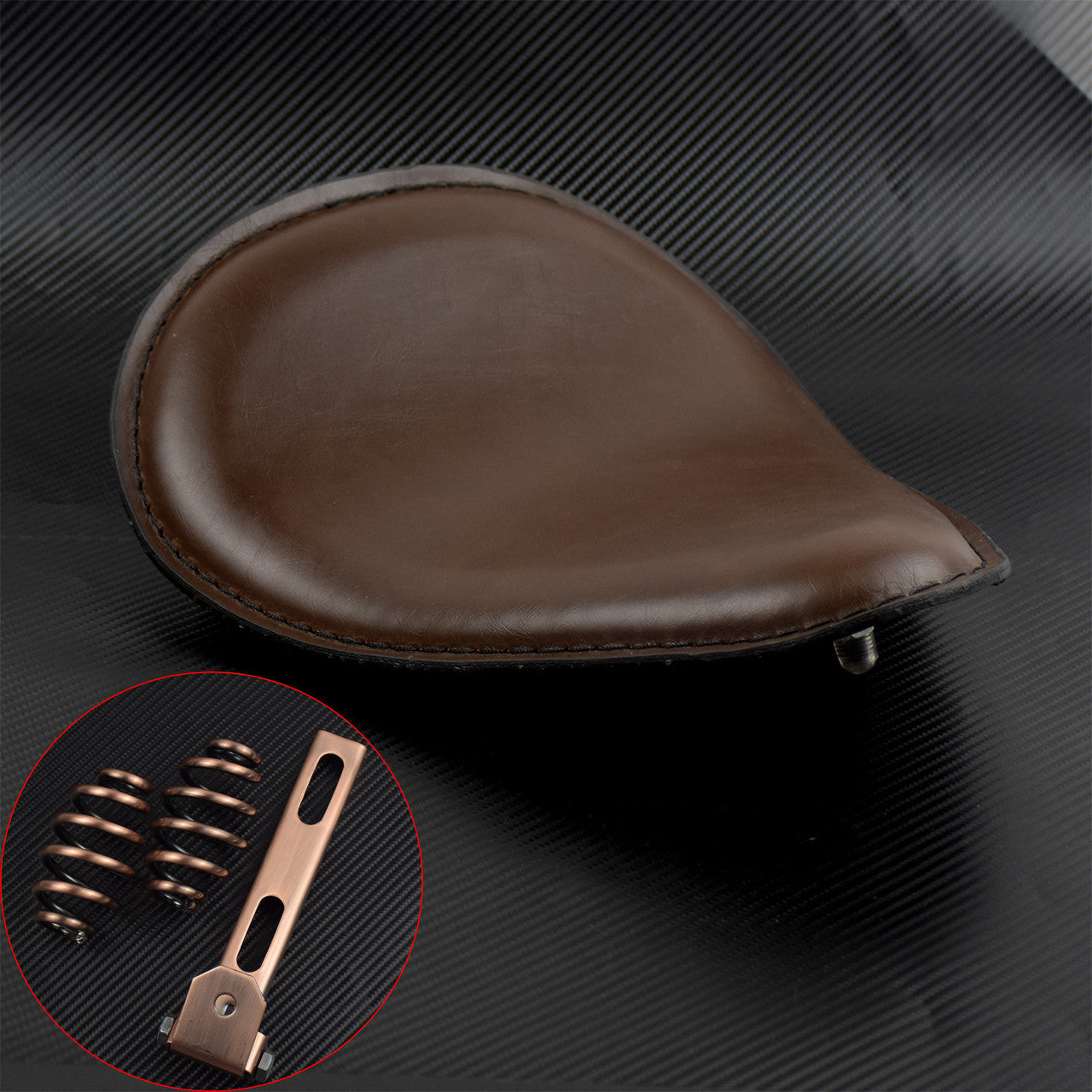 Brown Solo Driver for Seat Copper Mounting Kit Fit for Harley for Yamaha Chopper Bobber
