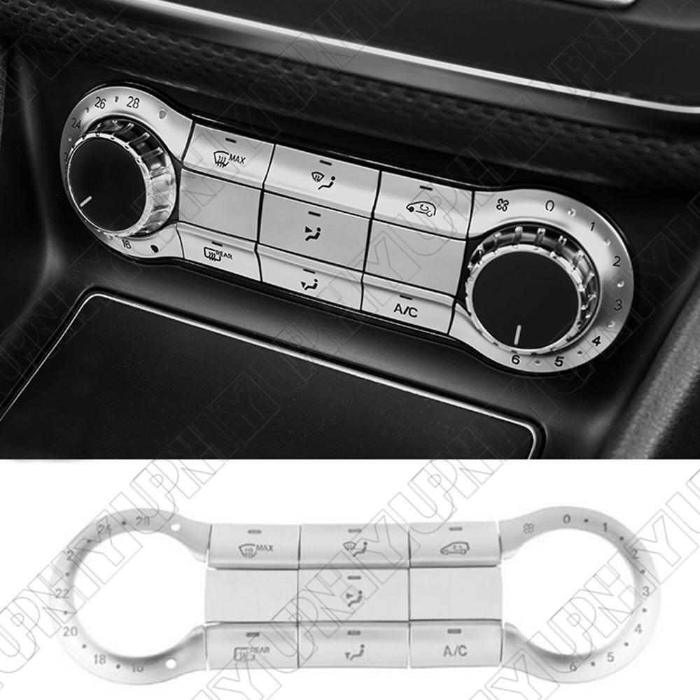 11Pcs Car Center Air AC Button Cover for Mercedes for Benz A W176 CLA C117 2013-2018 Q