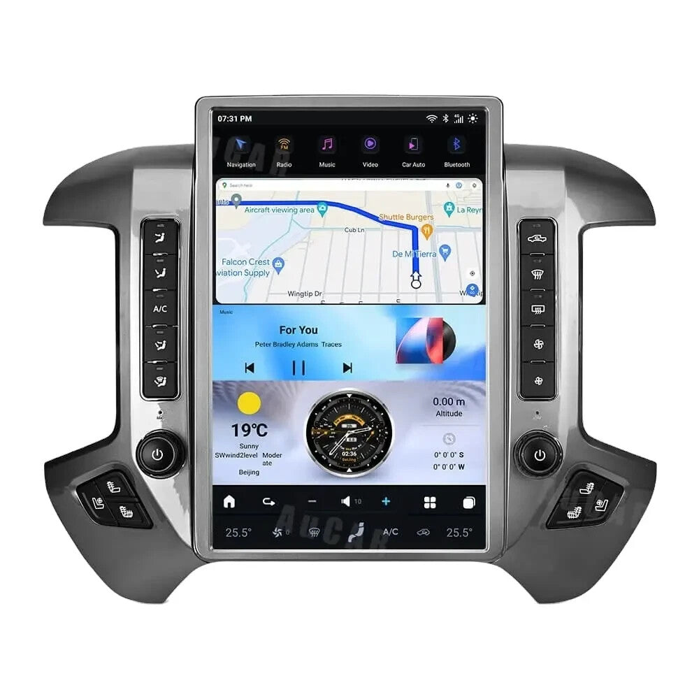 Android for Tesla for Smart Radio GPS SCREEN for Chevrolet Silverado for GMC for Sierra 2013-20