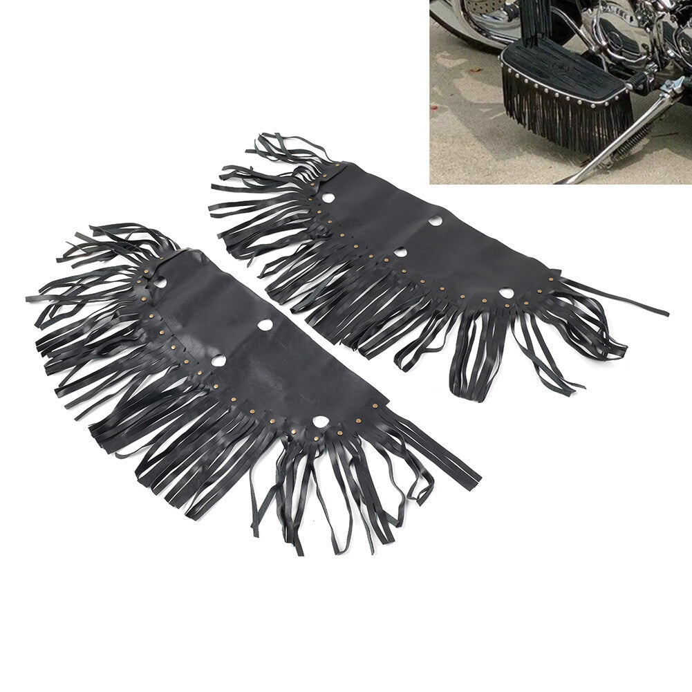 Motorcycle Front Rider Floorboard Fringe Covers for Honda for Yamaha for Harley