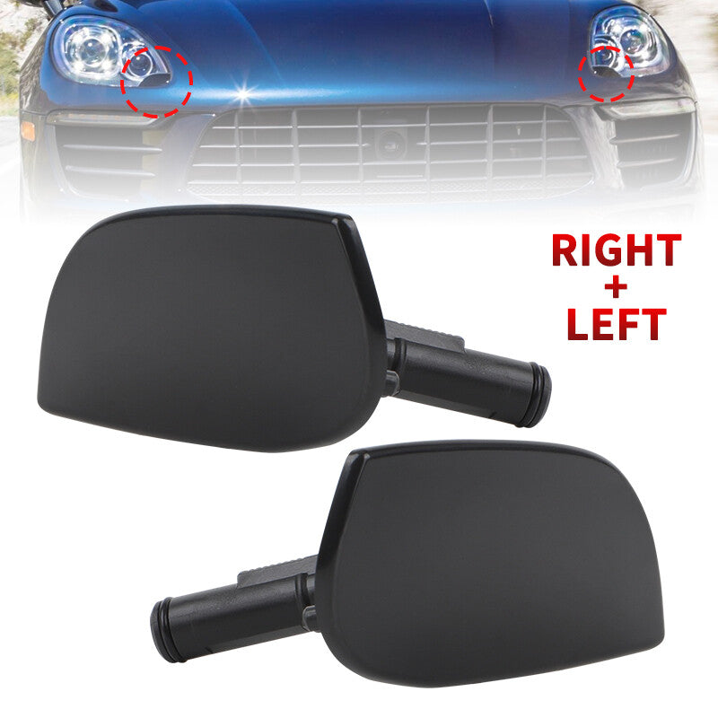1Pair Headlight Washer Spray Nozzle Cover Cap Fit for Porsche Macan 2015-2018