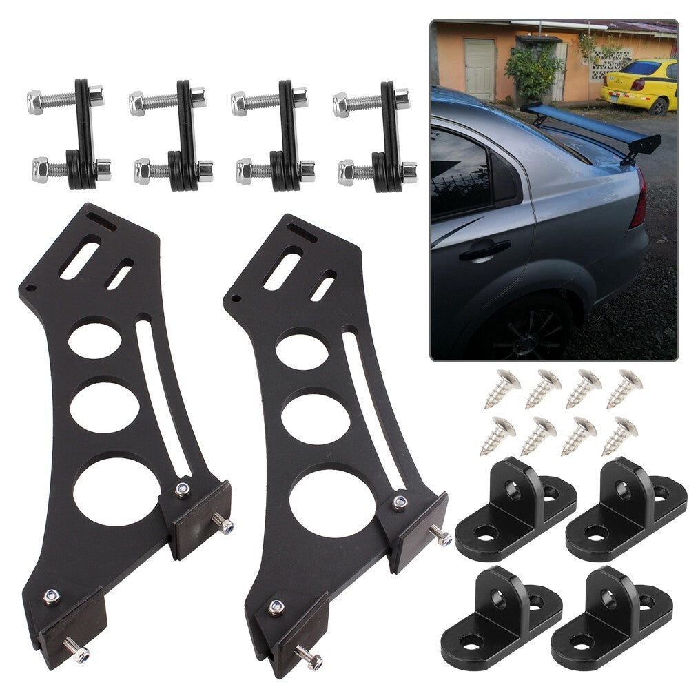 Style Spoiler Mount Brackets 10 Universal Car CNC Rear Wing Trunk Stand Q