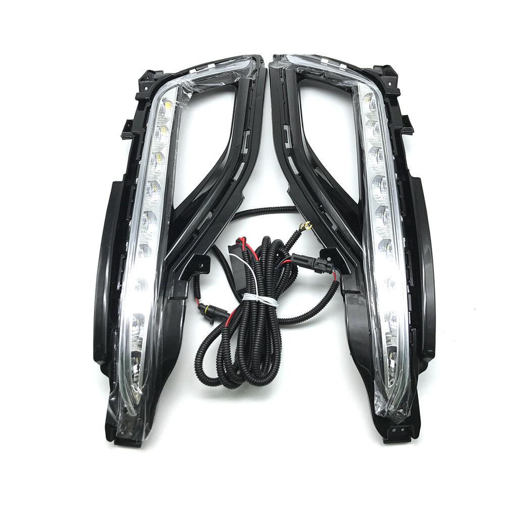 1 Pair Led Fog Lamp L+R Daytime Running Light for Hyundai Sonata 9 2015-2016