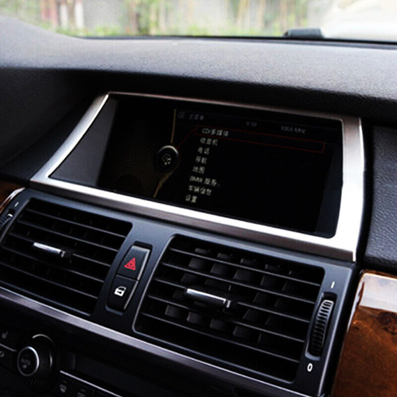 Car Interior Navigation Panel Frame Cover Trim Sticker Fit for BMW X5 X6 E70 E71