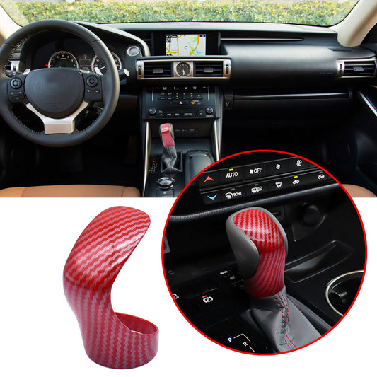 Suitable for 2014-2021 for Lexus IS250/350/200T, carbon fiber red ABS shift knife decorative cover. n