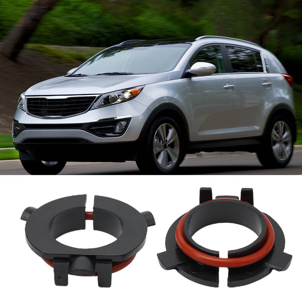 2x H7 LED Headlight Bulb Adapter Holder Socket Base Retainer for Kia Sportage K3