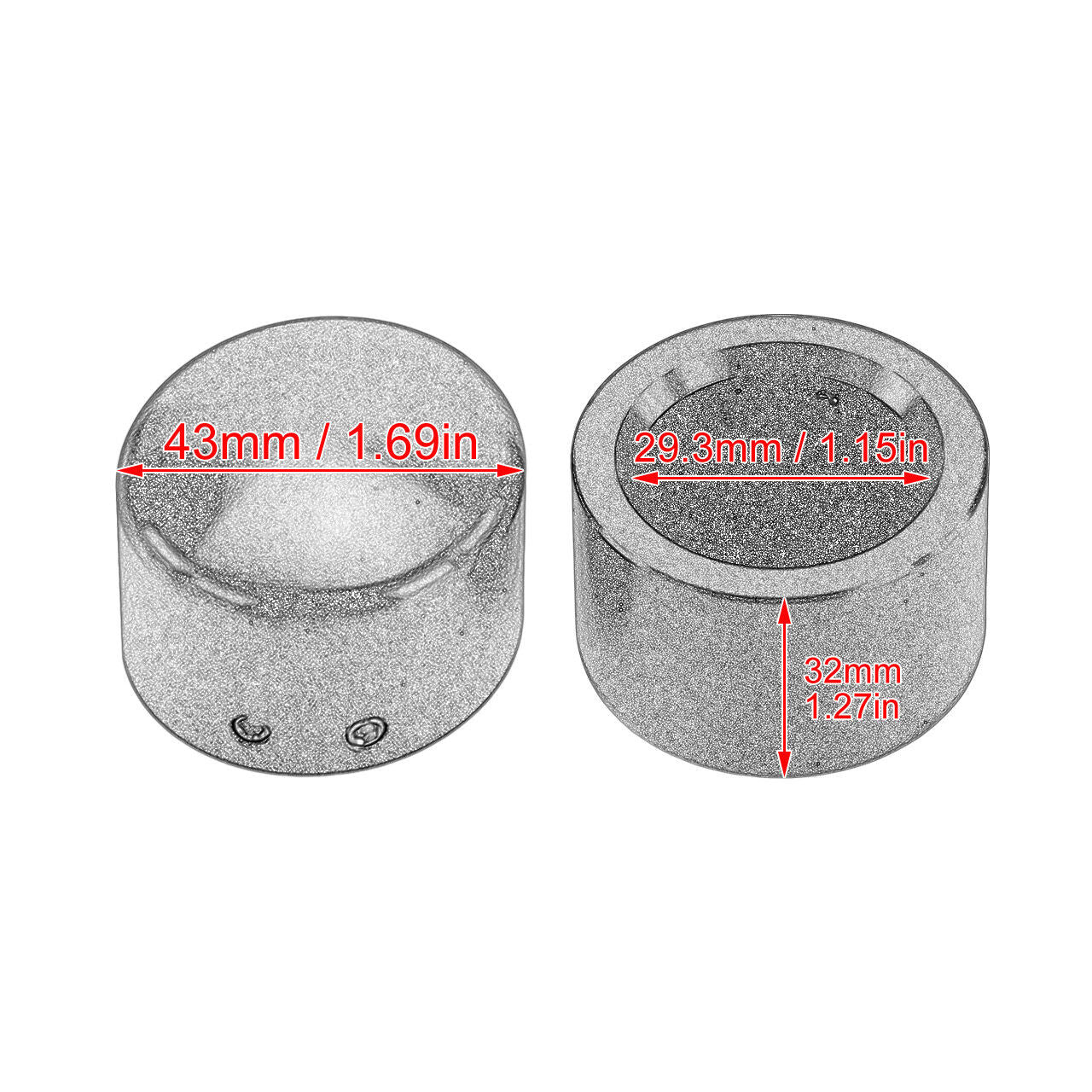 2-piece front axle nut cover bolt cover for Harley Softail Dyna Sportster chrome- n