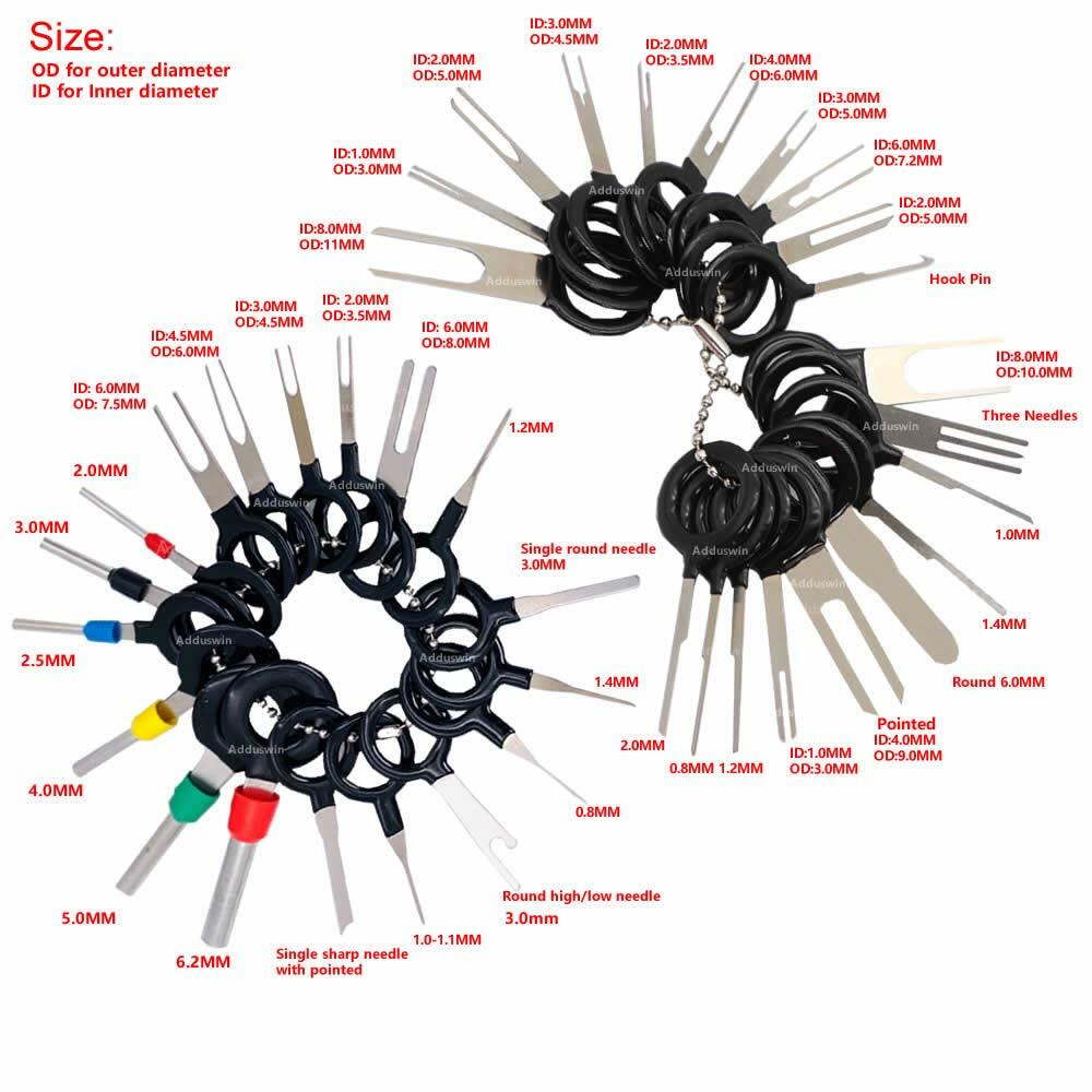 38Pcs Car Terminal Removal Tool Kit Wire connector Pin Release Extractor Puller