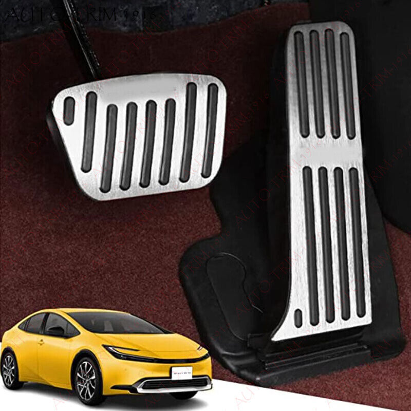 Silver Aluminum Accelerator Pedal Cover Trim 2PCS For Prius 2023-2024 n