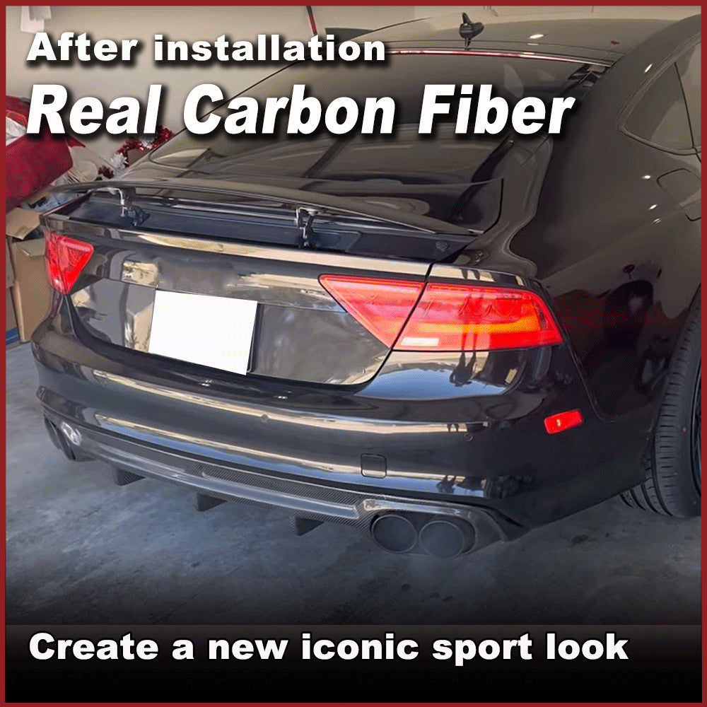 Fit for Audi A7 Sline S-Line S7 2011-2014 REAL Carbon Rear Bumper Diffuser Lip