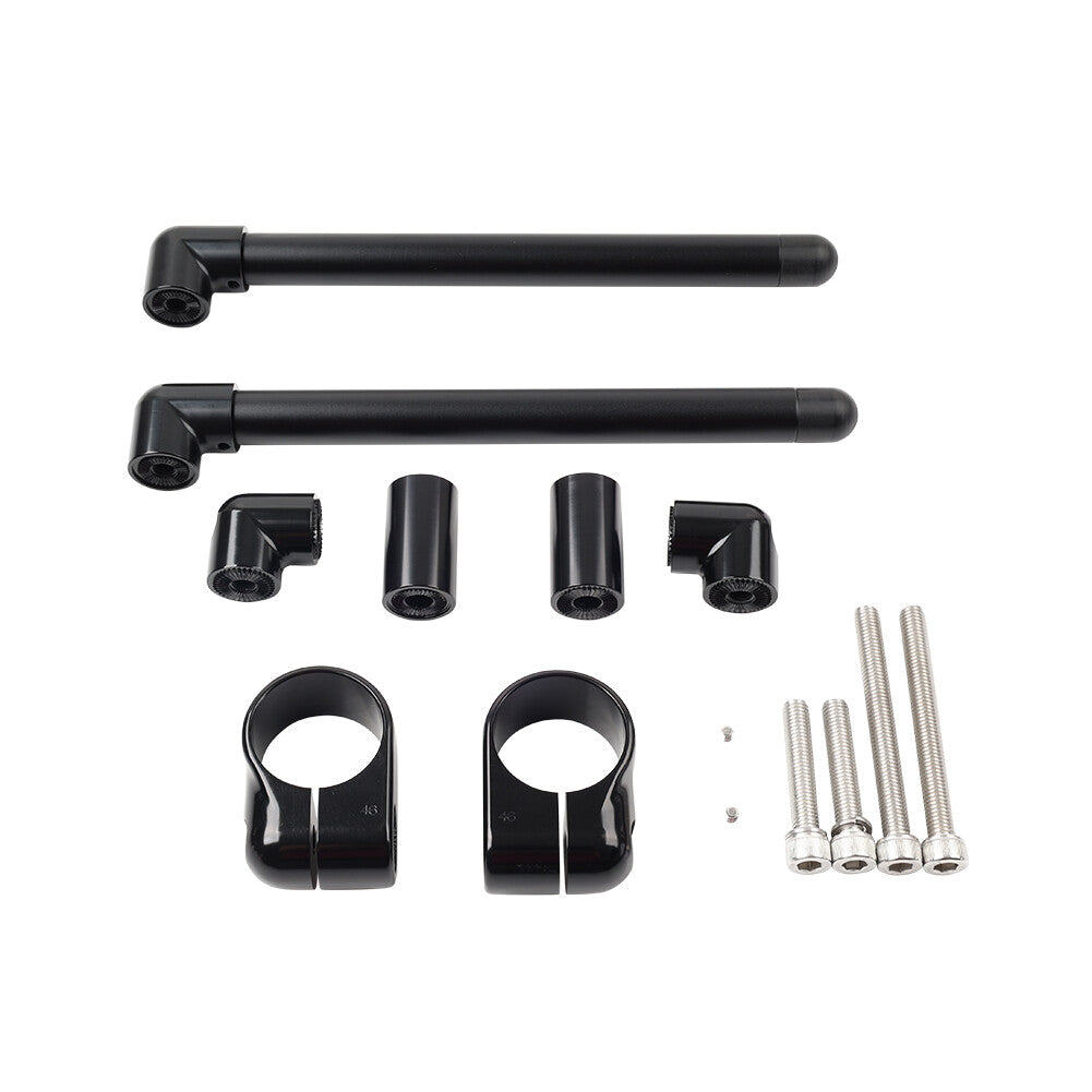 Motorcycle 46MM Cafe Racer Bars 7/8 Universal Clip-On Handlebar Fork Tube