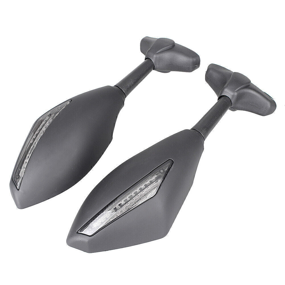2x Rearview Mirrors w/Turn Signal Lights Universal for Ducati for Honda for Harley