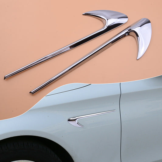 Silver Side Air Vent Fender Cover Trim Fit for Mercedes Benz C E GLA GLC W212
