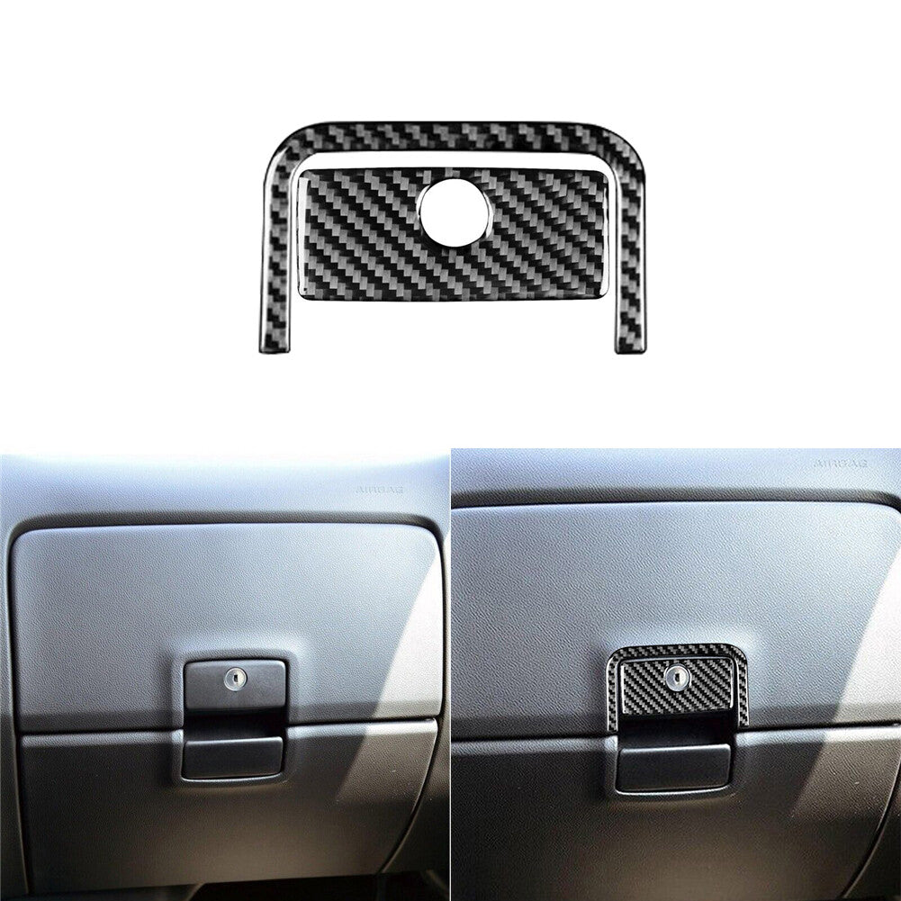 Carbon Fiber Interior Gear Shift surround Frame Trim for Fiat 500 2012-2015 v