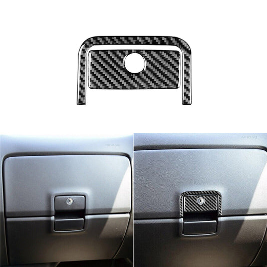 Carbon Fiber Interior Gear Shift surround Frame Trim for Fiat 500 2012-2015 v