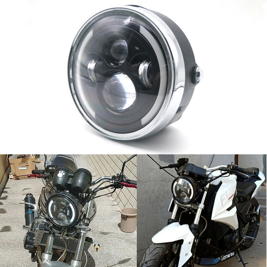 7LED Round Headlight With Angel Eye Light for Honda GN125 CG125 CB400 CB500 Q