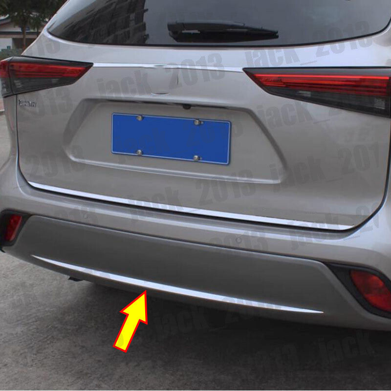 for Toyota Highlander 2020-2023 steel Car Rear Bumper Strip Protector Cover Trim