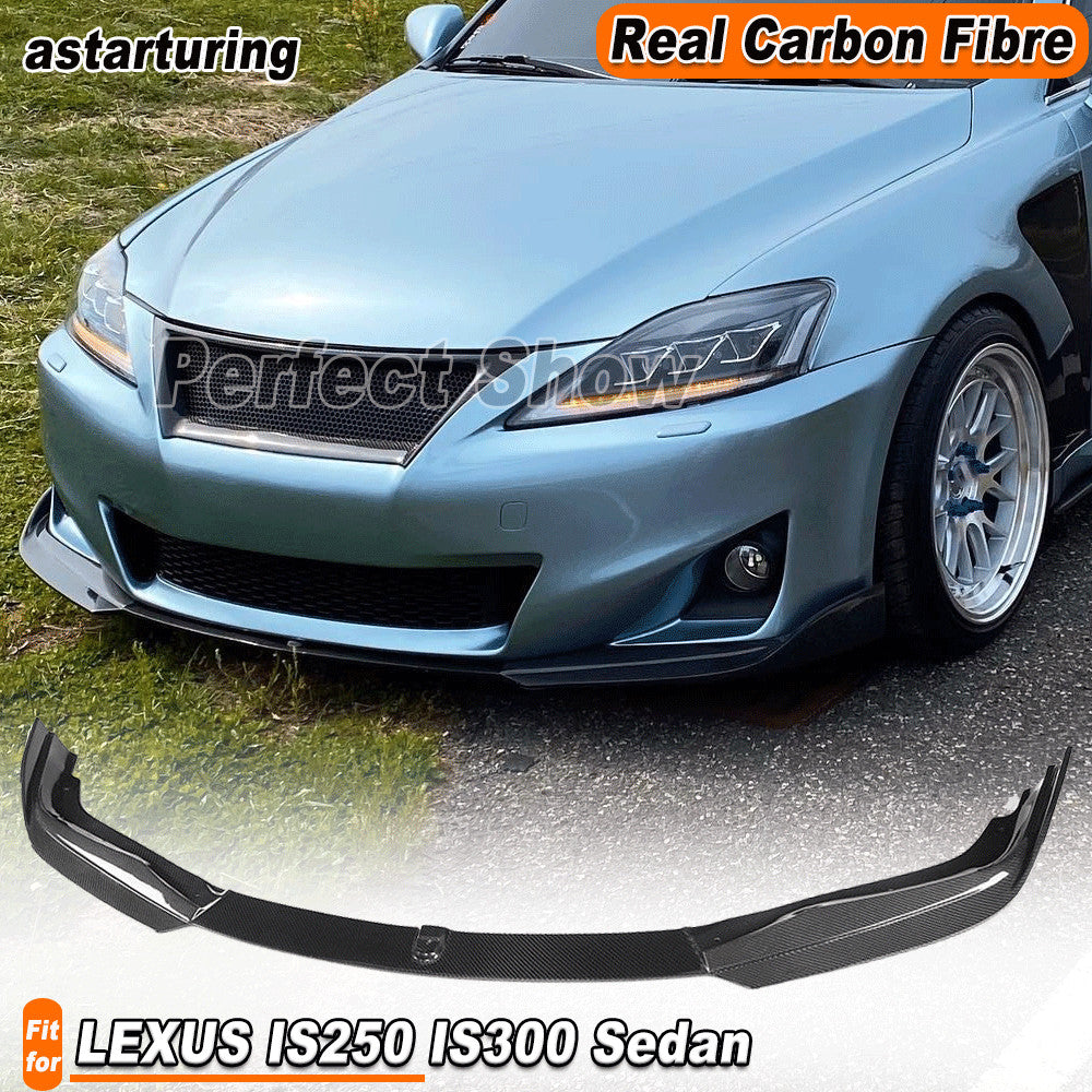 for LEXUS IS250 IS300 Sedan 11-12 REAL Carbon Front Bumper Lip Spoiler Splitter