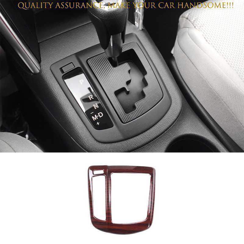 1P for Mazda CX-5 2013-2015 Red Wood Grain Center Console Gear Shift Frame Trim
