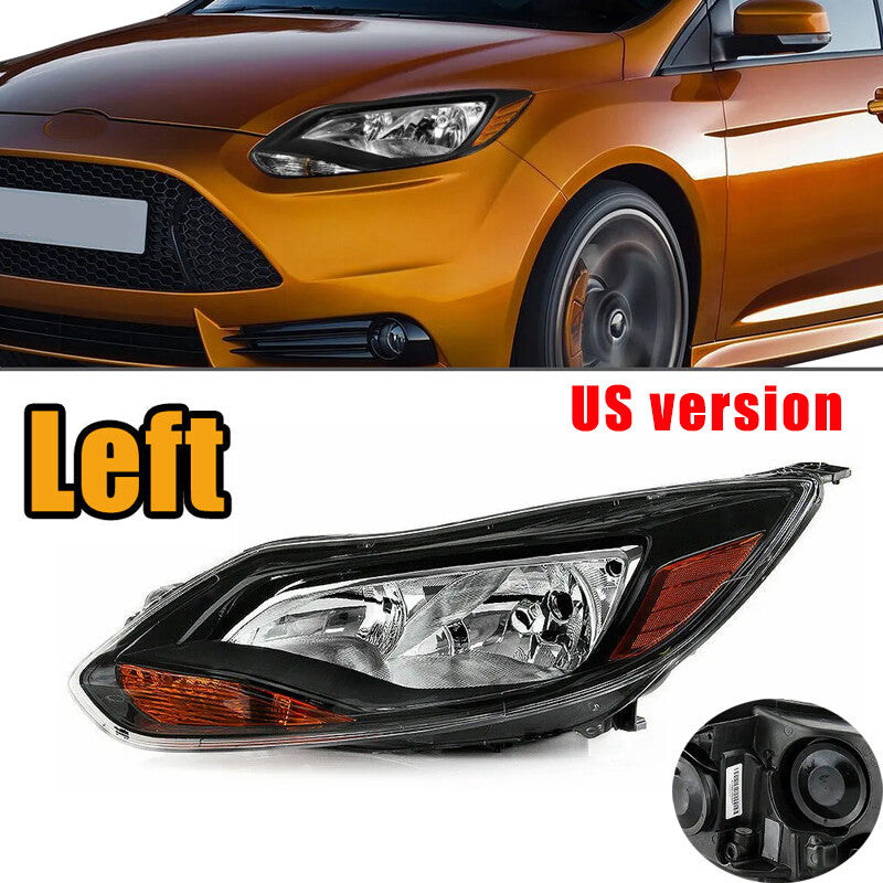 Left Headlights Replacement Black Housing Amber Signal Lamp for Ford Focus 12-14