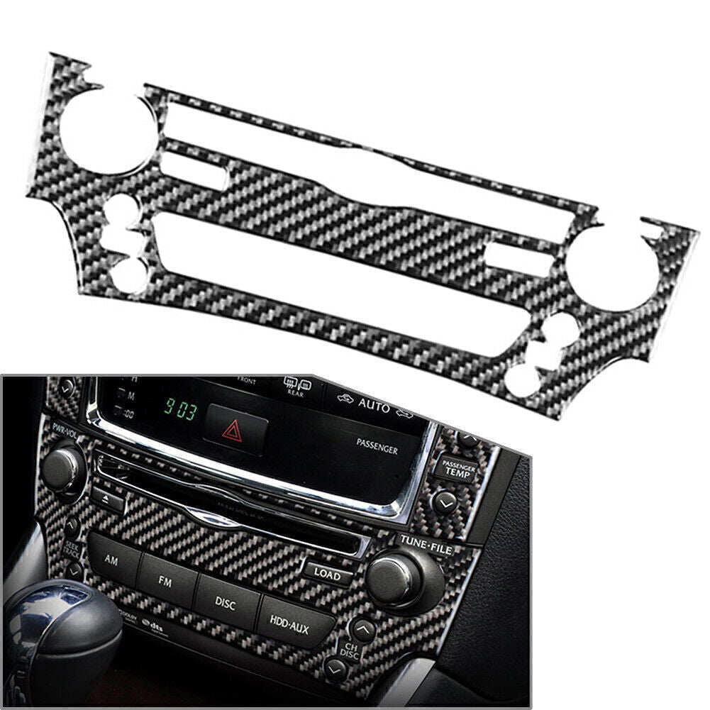 for Lexus IS250 IS300 IS350 2006-2012 Carbon Fiber Console CD Switch Panel Trim