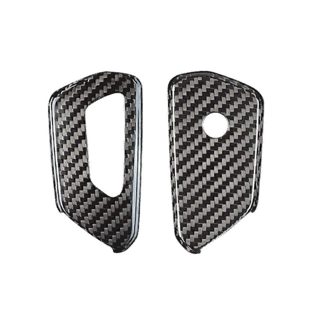 Black Carbon Fiber Remote Key Shell Holder Cover Case Fit for VW for Golf MK8 2020-2021 Q