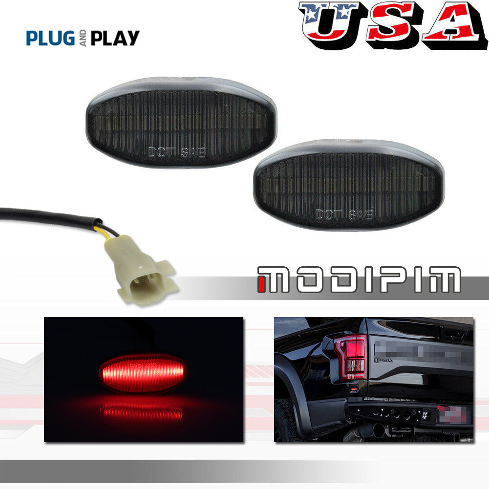 A smoke red LED rear corner side marker light suitable for F150 SVT from 2017 onwards- v