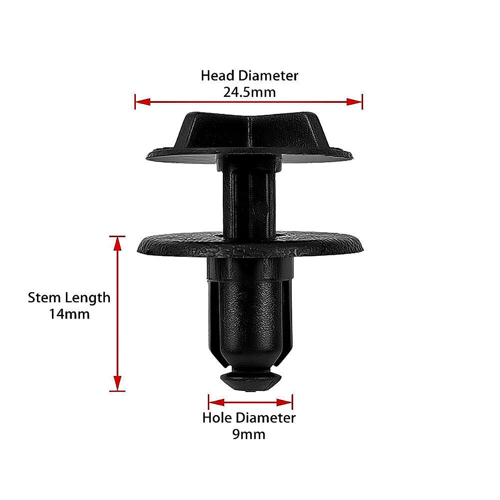 10 Nylon Molded Clips for Volkswagen Beetle 113-853-585C - Decorative Fixing Buckles and Rivets
