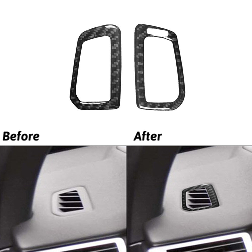 Red Carbon Fiber Lighter Console Control & Cup Holder Trim Cover for Mini Cooper v