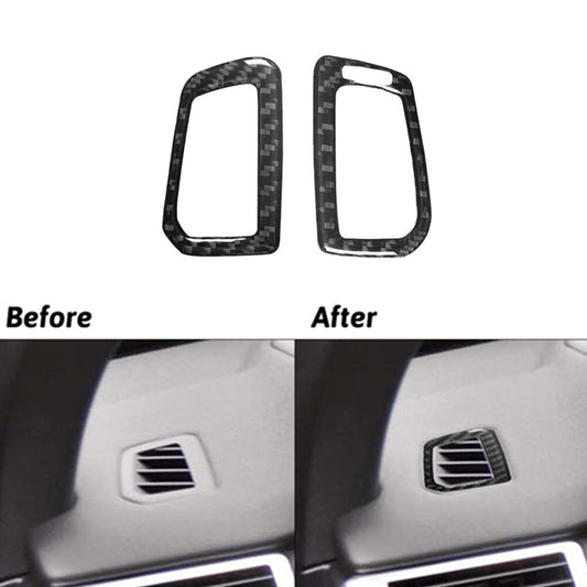 Red Carbon Fiber Lighter Console Control & Cup Holder Trim Cover for Mini Cooper v
