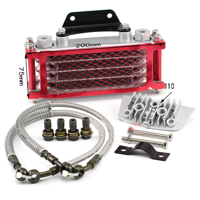 Aluminum alloy oil cooler radiator 50 70 90 110cc Dirt Pit for bicycles and motorcycles - n