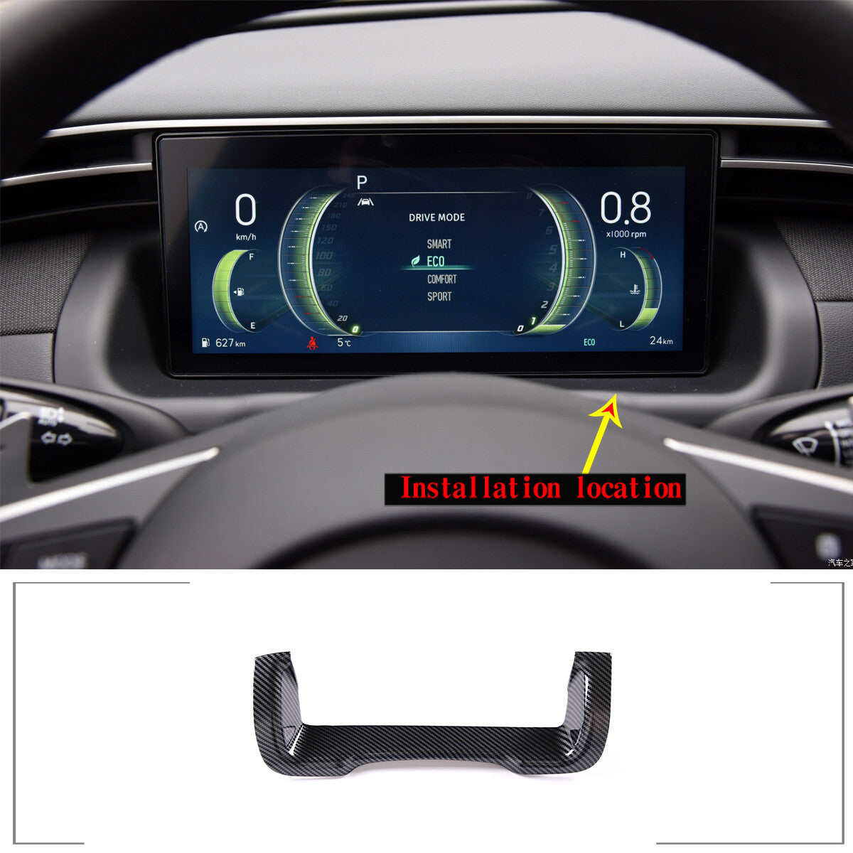 1 Piece Car License Plate Frame Cover Hood Cap Trunk 4 Holes Black for Subaru - v