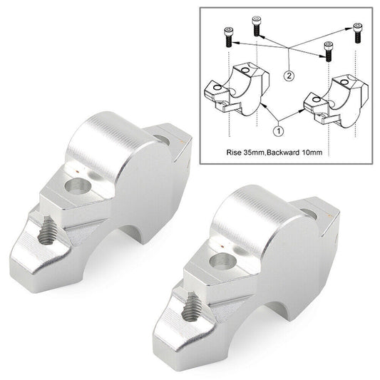 Motorcycle Handle Clamp Handlebar Riser Bar Fit for Honda XADV-750 2017-2019 Silver Q