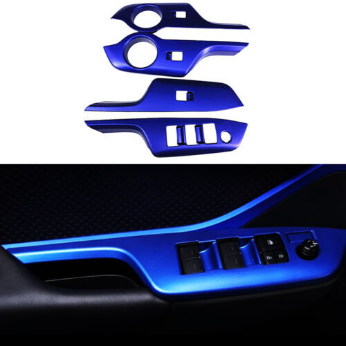 Blue ABS Inner Window Lift Switch Panel Cover Trim For 2018-2022 for Toyota C-HR CHR