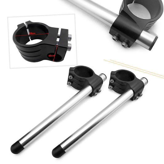 2x 50mm Clip On Ons Handlebars Set Fit for SUZUKI GSXR 600 750 1000 TL1000R Q