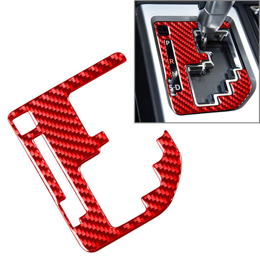 Carbon Fiber Interior Gear Shift Panel Cover Trim Fit for Toyota Tundra 2014-21 RED