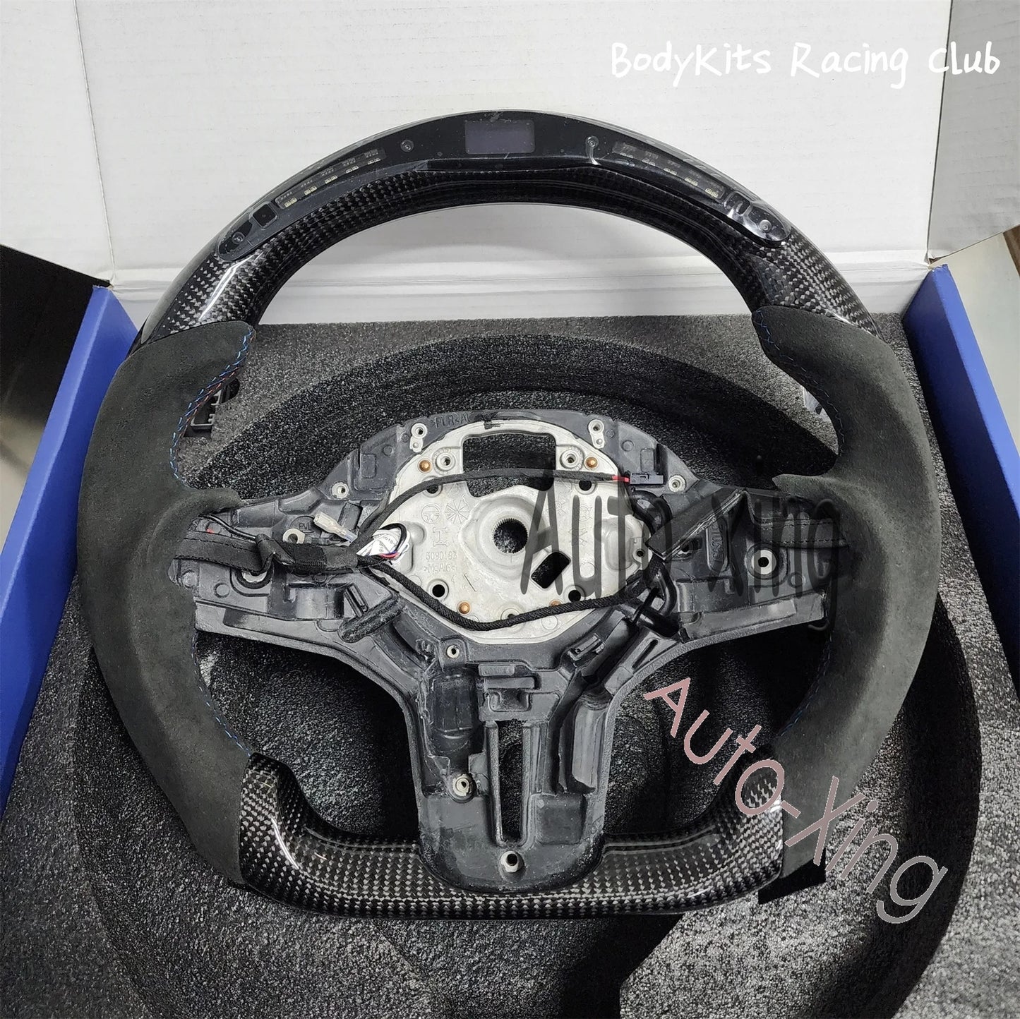 for BMW M3 M4 M5 M6 X6 G82 G80 Heated LED Carbon Fiber Alcantara Steering Wheel