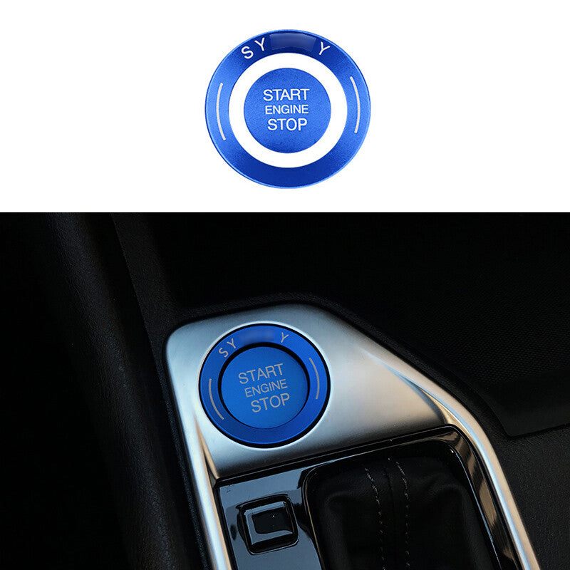 for Nissan Sentra Sylphy 2020-22 Blue Aluminum Start Button Ignition Switch Ring