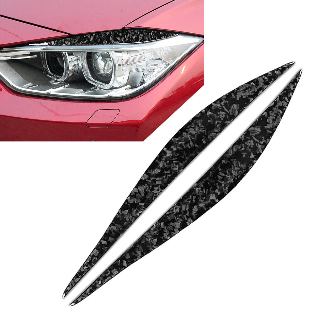 Car Headlight Eyebrow Eyelid Cover Fit for BMW 3 Series F30 F31 2012-2018 Pair