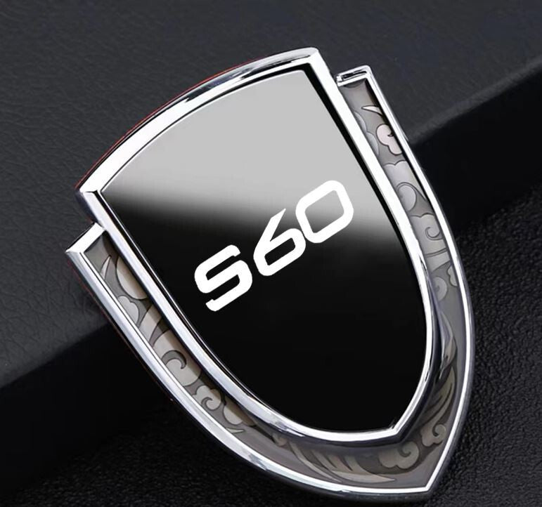 Suitable for Cadillac car grille V badge front badge decal logo silver