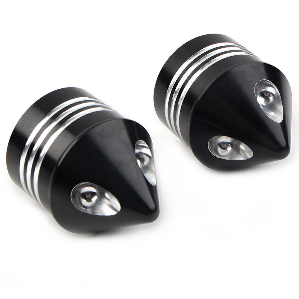 Fit for Harley Electra Glide Sportster FLHX Thick Cut Front Axle Nut Cover Cap Black Q