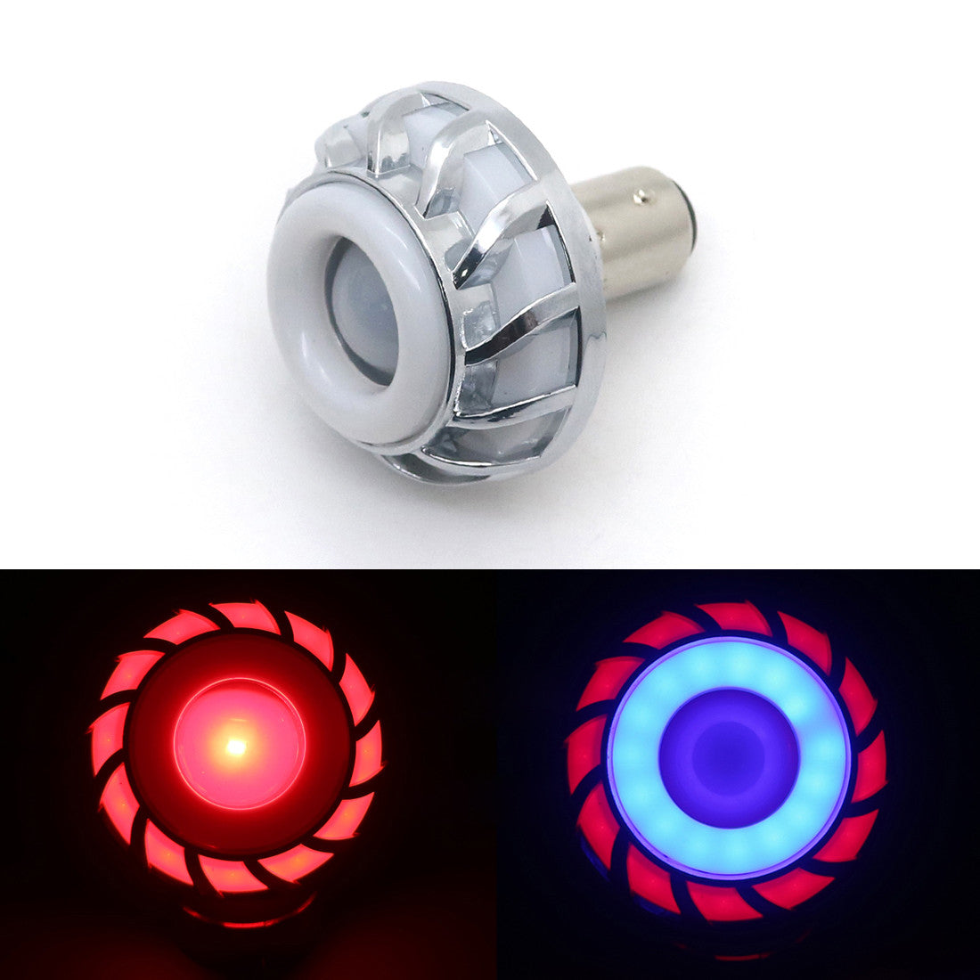 1157 Led BAY15D Tail Brake Light Strobe Flash Light With Blue Angel Eye Light Q