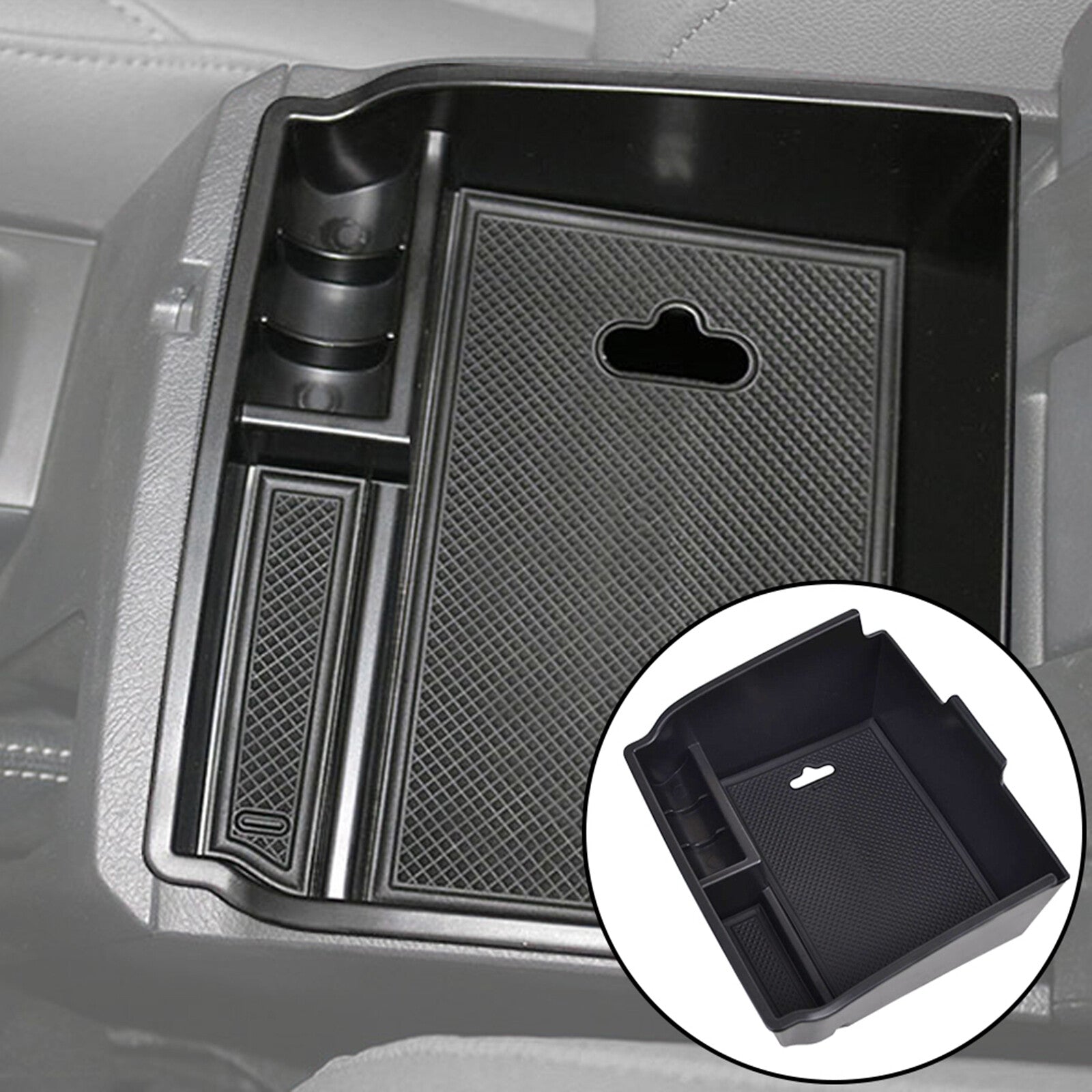 for Toyota Fortuner Hilux 2015-2024 Car Armrest Storage Box Center Console Tray Q