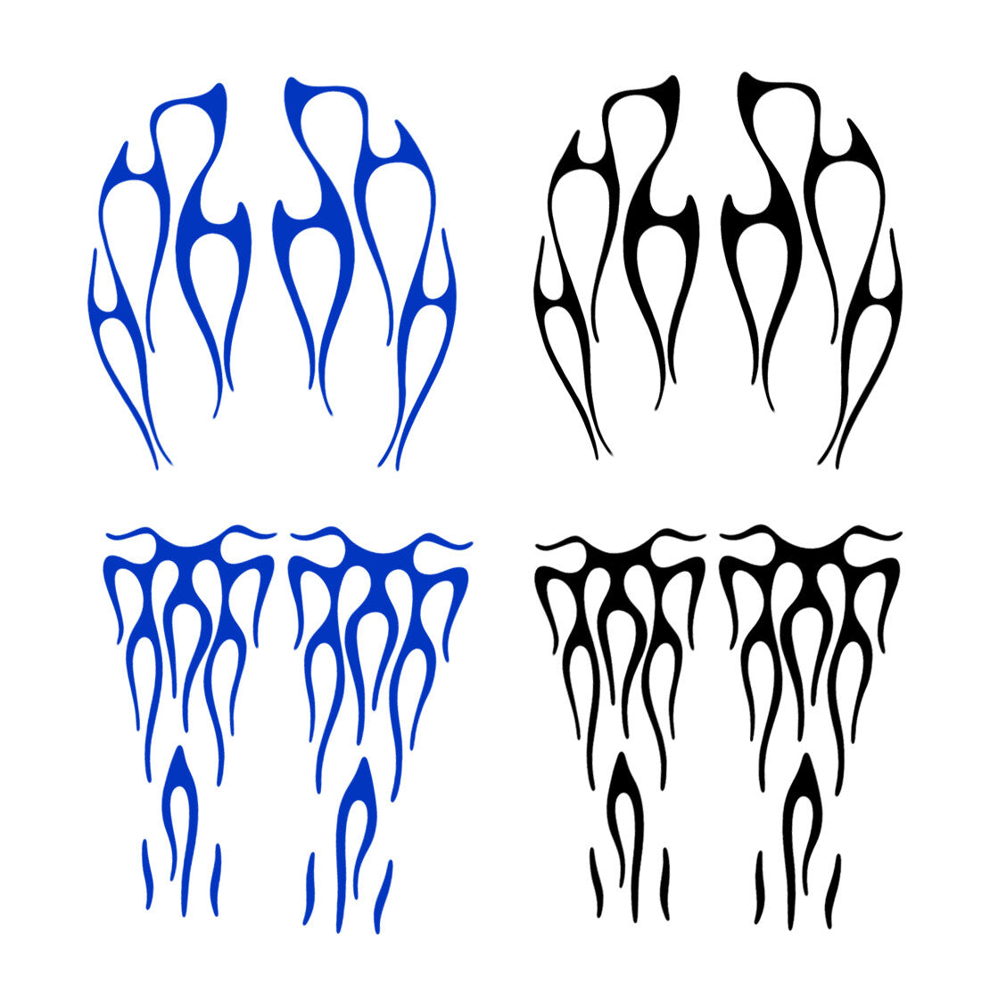 New Universal Motorcycle for Ghost Flame Set Fuel Tank and Fender Decals Vinyl Stickers Q