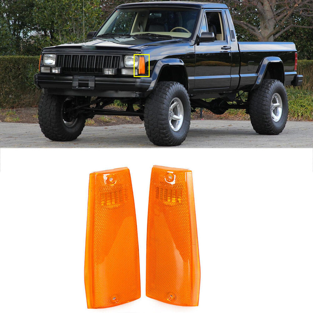 1Pair Corner Parking Light for Jeep Cherokee Wagoneer Comanche Pickup Truck v