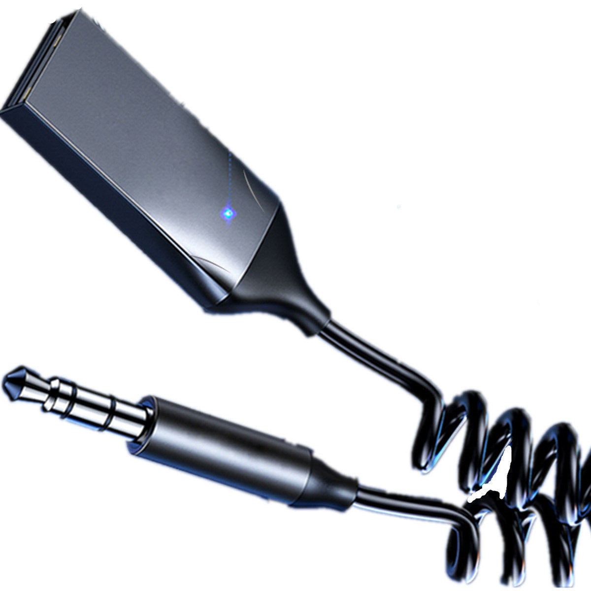Car Audio Bluetooth Cable AUX Adapter Transmitter BT Receiver USB To 3.5mm Q
