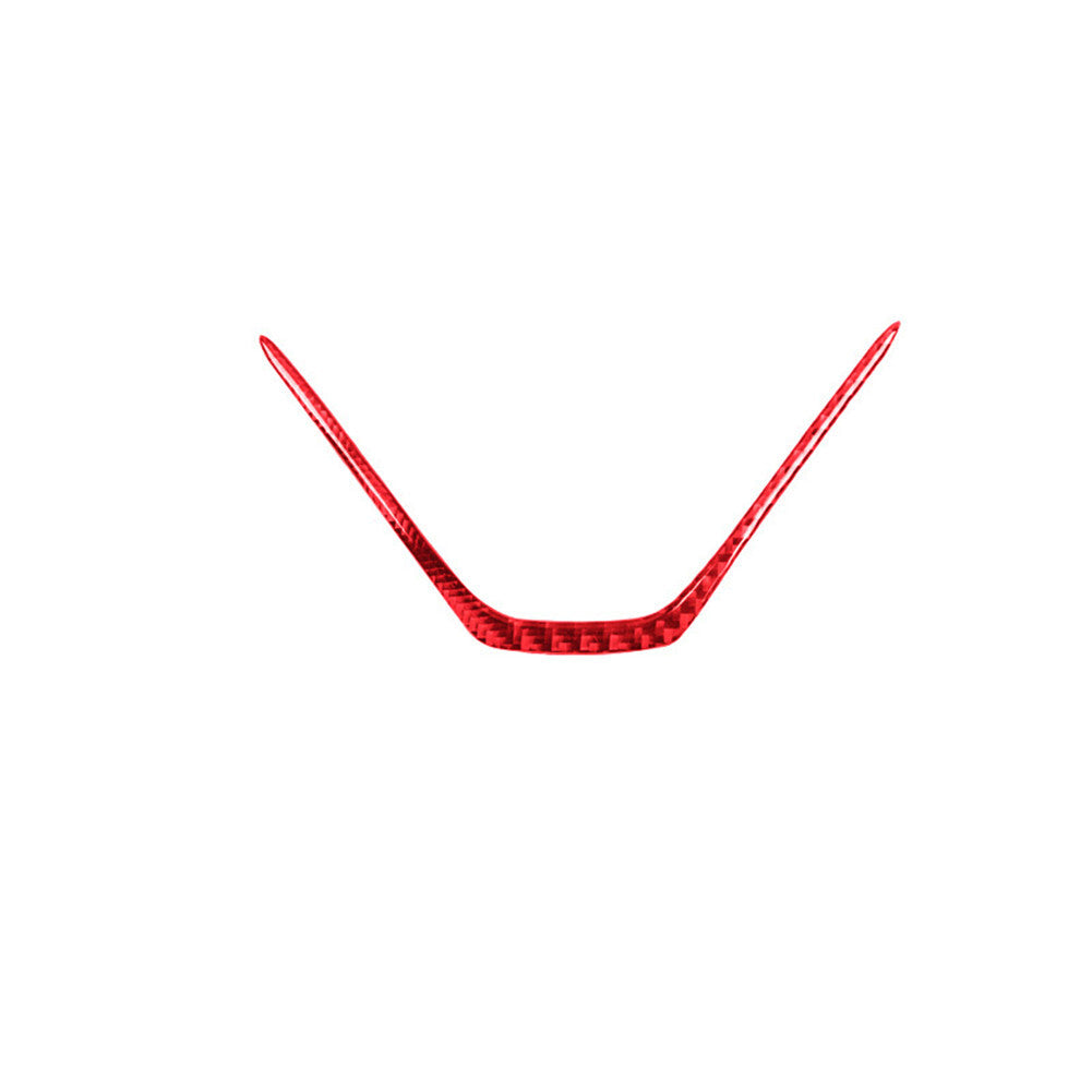 Red Carbon Fiber Rear Air Vent Outlet Frame Cover Trim for KIA Cadenza 2014-2016 v